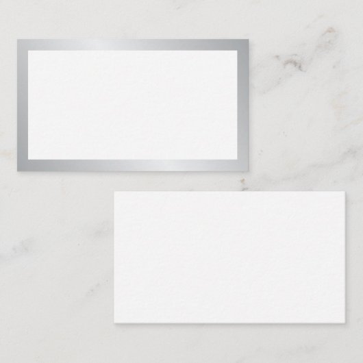 銀空白の白の結婚アドバイスと願い アドバイスカード (正面/裏面)