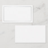 銀空白の白の結婚アドバイスと願い アドバイスカード (正面/裏面)