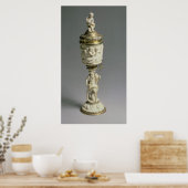 銀箔と彫りアイボリー ポスター (キッチン)