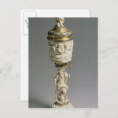 銀箔と彫りアイボリー ポストカード (正面/裏面)