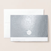 銀箔と白いクリスマスツリー写真 箔カード (裏面封筒付き)