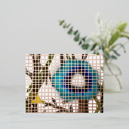 銀箔の招待状 箔招待状ポストカード (立ち正面)