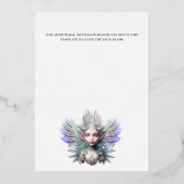 銀箔の氷の妖精の女王ライン石のダイヤモンド 箔招待状 (裏面)