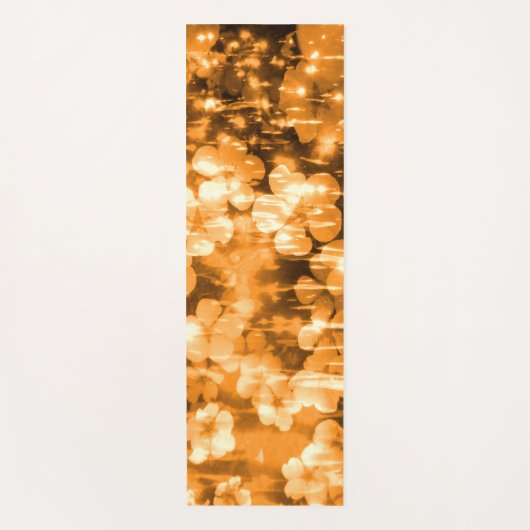 銀箔の花が水にきらめく日差し ヨガマット (正面)