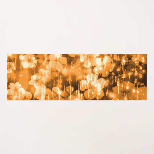 銀箔の花が水にきらめく日差し ヨガマット (正面(横))