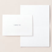 銀箔カード | '私はあなたを愛している' 箔カード (ディスプレー)