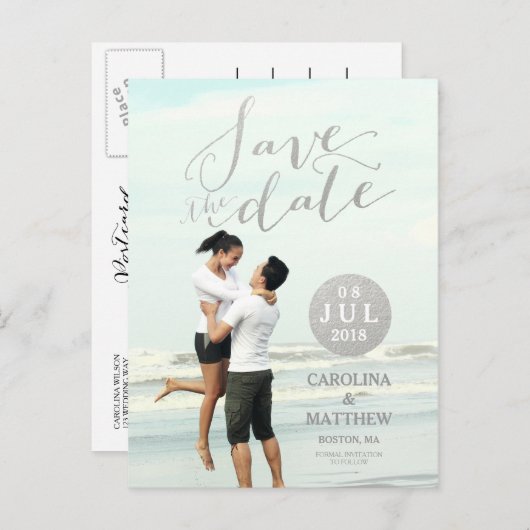 銀箔ガラス | 写真はがきを保存 案内ポストカード (正面/裏面)