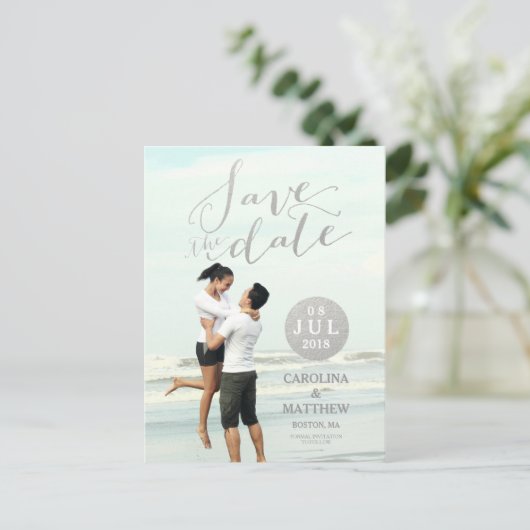 銀箔ガラス | 写真はがきを保存 案内ポストカード (スタンド正面)