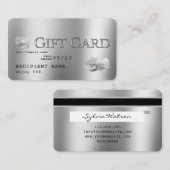 銀箔クレジットカードギフトカード 名刺 (正面/裏面)