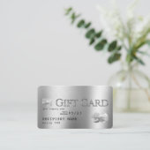 銀箔クレジットカードギフトカード 名刺 (スタンド正面)