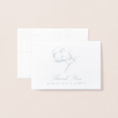 銀箔コットン独身のボール工場エッチ結婚ズ 箔カード (封筒付き正面)