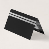 銀箔ストライプの写真Date Cardを保存 名刺 (裏面)