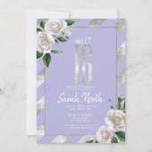 銀箔ストライプフローララベンダーID759 招待状 (正面)