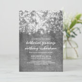 銀箔ストリングライトグリッター結婚式 招待状 (スタンド正面)