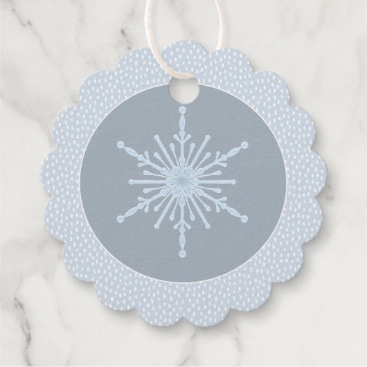 銀箔スノーフレーク結婚ドット感謝していズ フェイバータグ (裏面)