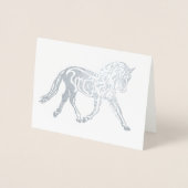 銀箔ドレッセージホース 箔カード (正面)