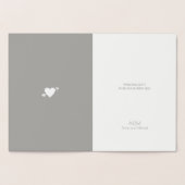 銀箔ハートモノグラムの結婚矢 箔カード (内部)