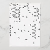 銀箔バルーン誕生日招待状 箔招待状 (裏面)