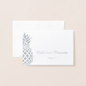 銀箔パイナップル座席表 | 護送カード 箔カード (封筒付き正面)