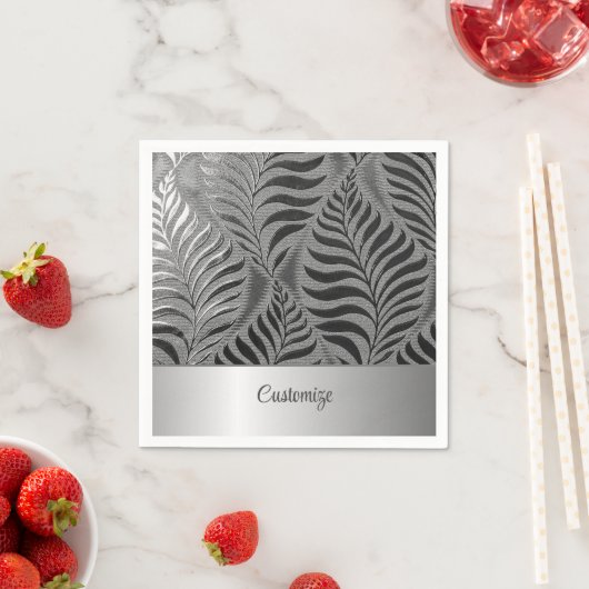 銀箔パーソナライズされたモチーフ2 スタンダードカクテルナプキン (インサイチュ)