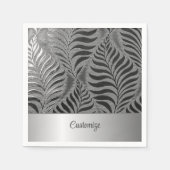 銀箔パーソナライズされたモチーフ2 スタンダードカクテルナプキン (正面)