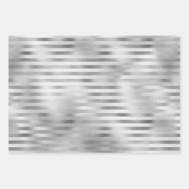 銀箔フェイクのミックスとマッチ3 ラッピングペーパーシート