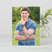 銀箔フェイク写真卒業 案内状 (スタンド正面)