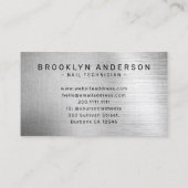 銀箔フォトタイポグラフィネイルアーティスト 名刺 (裏面)