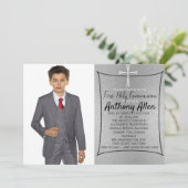 銀箔フォトファースト聖餐式 招待状 (スタンド正面)