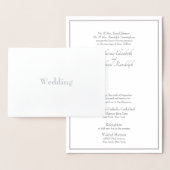 銀箔フォーマル伝統的結婚式招待状 箔カード (ディスプレー)