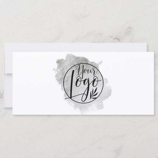 銀箔ブラシストロークのギフト証明書のロゴ (裏面)