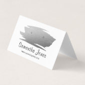 銀箔ブラシストローク、ジュエリー表示カード 名刺 (正面)