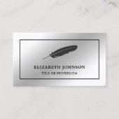 銀箔ブラックフェザーヴィンテージキルペン 名刺 (正面)