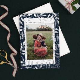 銀箔ブランチ3フォトクリスマス 箔シーズンカード