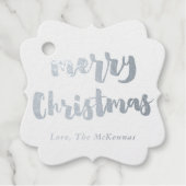 銀箔メリークリスマスギフトラベル |メッセージカード フェイバータグ (正面)