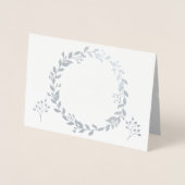 銀箔メリークリスマススノーフォトカード 箔カード (正面)