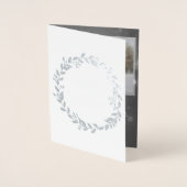 銀箔メリークリスマススノーフォトカード 箔カード (正面)