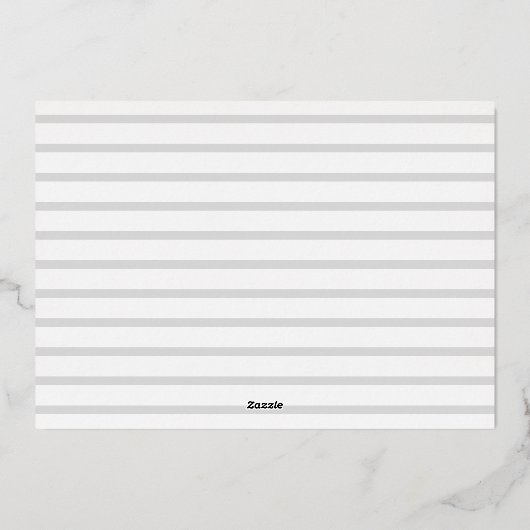 銀箔メリークリスマスフォトカード |ネイビーブルー 箔シーズンカード (裏面)