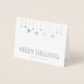 銀箔メリークリスマスフォトグリーティングカード 箔カード (正面)