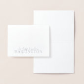 銀箔モノグラムカップル名 箔カード (ディスプレー)