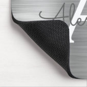 銀箔モノグラム名マウスパッド マウスパッド (コーナー)