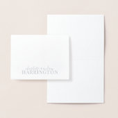 銀箔モノグラム結婚記念日 箔カード (ディスプレー)