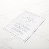 銀箔モノグラム縁どミニマ結婚リスト 箔招待状 (回転した状態)