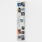 銀箔モノグラム10写真卒業パーティー 横断幕 (縦)