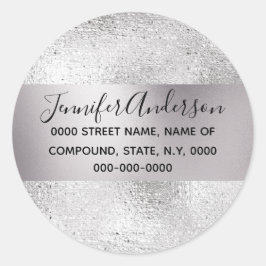 銀箔光るきらめくフェイク箔 ラウンドシール