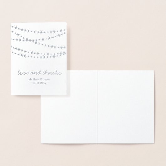 銀箔光るライトオンクラフトサンキューカード 箔カード (ディスプレー)