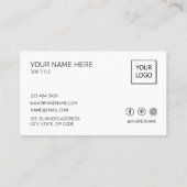 銀箔抽象芸術カスタムロゴ名刺 名刺 (裏面)