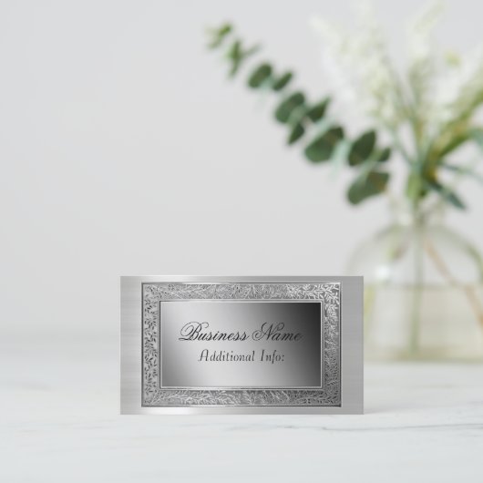 銀箔枠名刺 名刺 (スタンド正面)