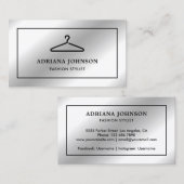 銀箔衣フェイク服掛けファッションスタイリスト 名刺 (正面/裏面)