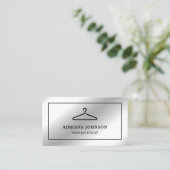 銀箔衣フェイク服掛けファッションスタイリスト 名刺 (スタンド正面)